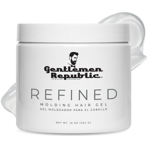 Gentlemen Republic 16oz Refined Hair Gel for Men - Premium Styling with 24-Hour Hold & Shine