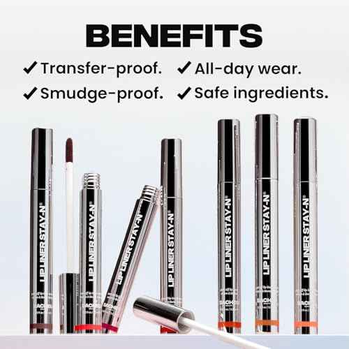 Sacheu Lip Liner STAY-N Peel Off Lip Stain ? Long Lasting Matte Lip Tattoo Transfer Proof Lipstain Infused with Hyaluronic Acid & Vitamin E for All Skin Types ? Vegan & Cruelty-Free, p-INKED