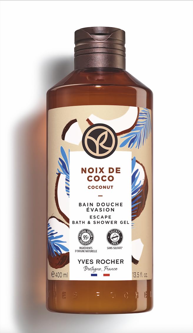 Yves Rocher Coconut Body Shower Gel - Refreshing Hydration | 400 ml / 13.5 fl. oz.