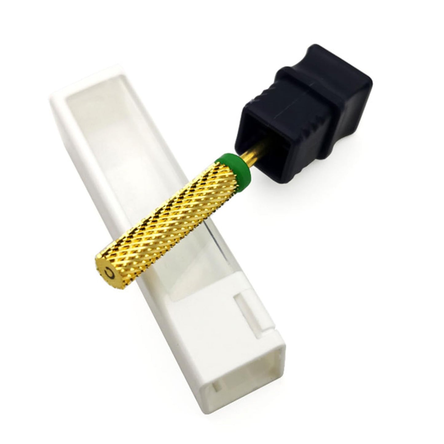 HYTOOS Super Long Nail Drill Bits, 24mm Gold Flat Top Barrel Carbide Nail Bit, 3/32" Two-way Rotate Drill Bits for Nails, Electric Drill Accessories, Remove Acrylic Nail Art Gel, C