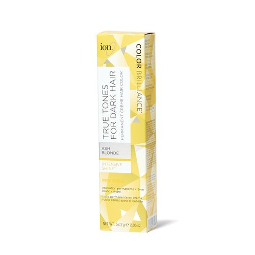 Ion True Tones Permanent Crème Hair Color - Ash Blonde for Dark Hair | Long-Lasting Vibrancy