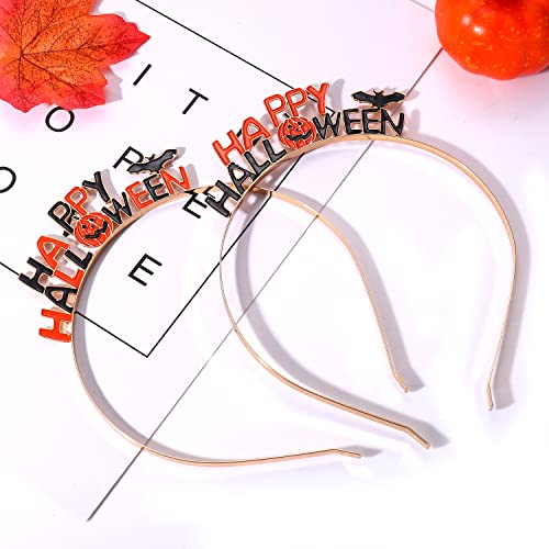 HEIDKRUEGER 2 Pieces Halloween Headbands for Women Hair Hoop Accessories