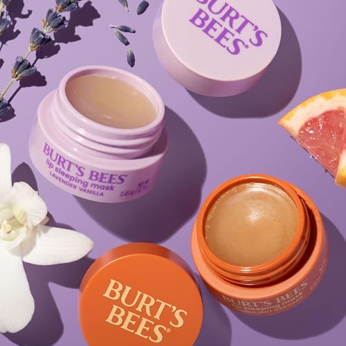 Burt’s Bees Moonlight Orchard Lip Sleeping Mask, With Hyaluronic Acid and Squalane Moisturizer To Instantly Hydrate Lips, Overnight Lip Mask, Lip Treatment, 0.45 oz.