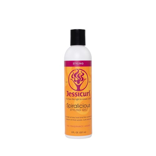 Jessicurl Spiralicious Gel - Frizz Control Hair Gel for Curly Hair, 8 Fl Oz, No Fragrance Added