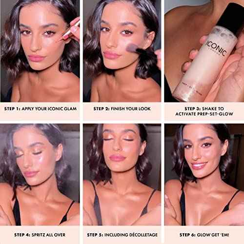 ICONIC LONDON Prep-Set-Glow | Hydrating + Setting + Glowing Spray, 3-in-1 Formula for a Dewy, Radiant Finish