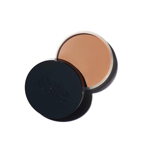 Saie Sun Melt Cream Bronzer - Buildable Balm for Effortless Sculpting - Enriched with Vitamin C - Light Bronze (1 oz)