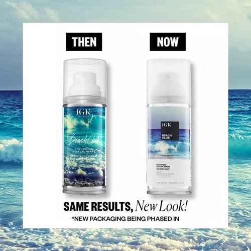 IGK BEACH CLUB Touchable Texture Spray - Travel Size | Lightweight Hold & Volume | Vegan & Cruelty-Free | 1.7 Oz