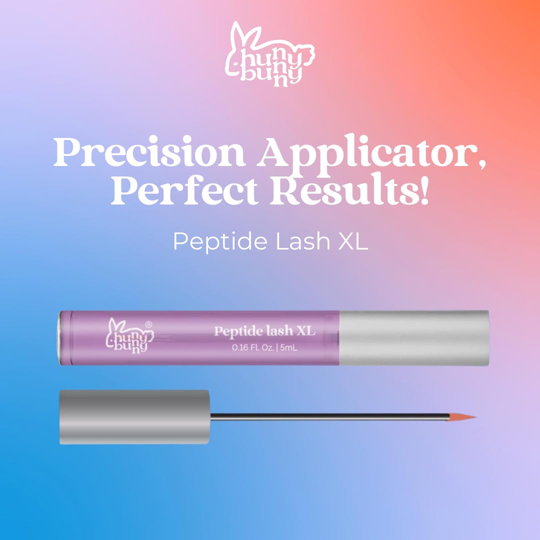 Hunny Bunny Peptide Lash XL - Eyelash Serum for Volume & Fullness - Non-Irritating Formula | 60-Day Supply (5mL) Made in USA