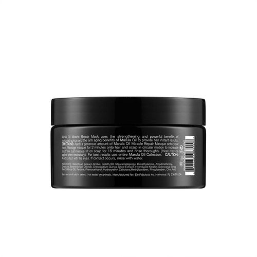 De Fabulous Marula Oil Miracle Repair Masque - Nourishing Hair Treatment with Quinoa | 8.5oz