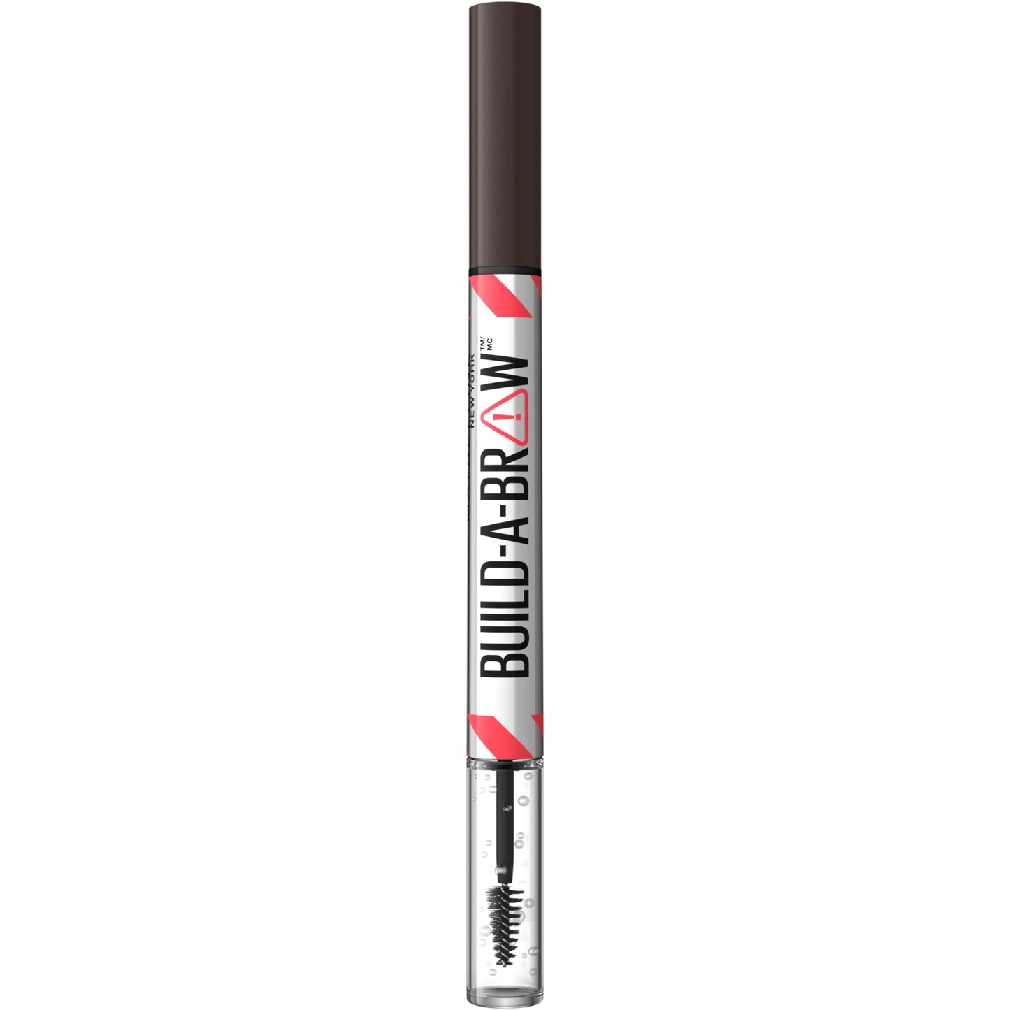 Maybelline Build-A-Brow 2-in-1 Brow Pen and Sealing Brow Gel, Eyebrow Makeup for Real-Looking, Fuller Eyebrows, Ash Brown, 1 Count