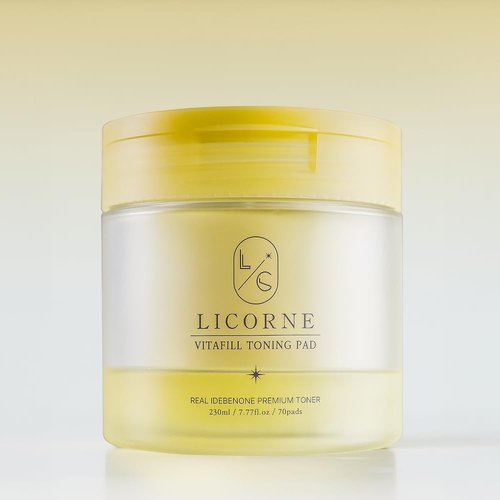 Licorne Vitafill Toning Pads - Hydrating Korean Toner Pads with Niacinamide for Smooth, Radiant Skin