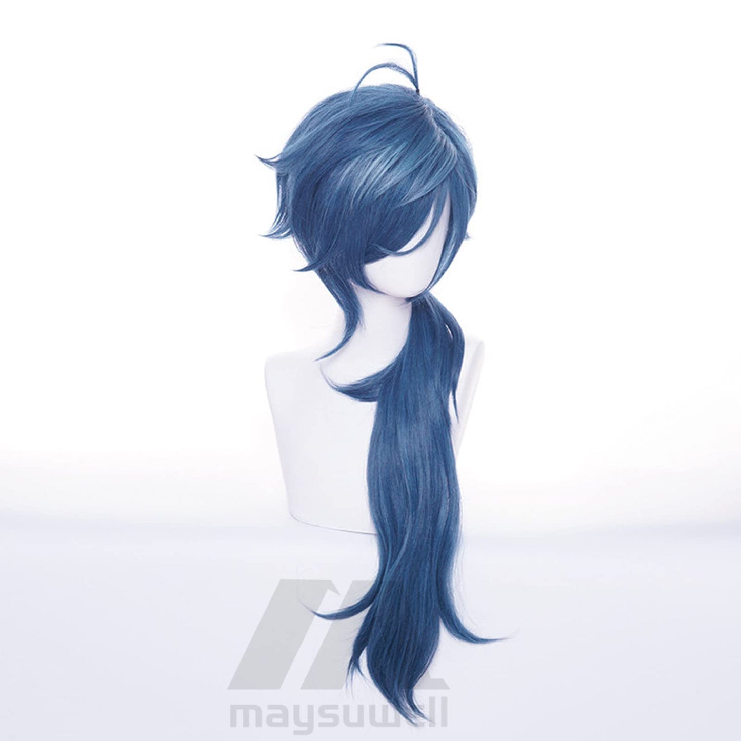 Anime Wig Genshin Impact Cosplay Wig Kaeya Long blue hair with Free Wig Cap for Comic Con, Cosplay show, Halloween