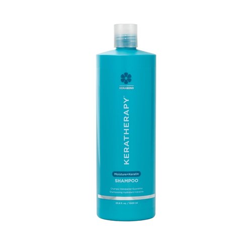 KERATHERAPY Keratin Infused Moisture Shampoo - Anti-Frizz Formula for Oily Scalp & Dry Ends | 33.8 fl. oz.