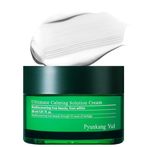 Pyunkang Yul Ultimate Calming Solution Cream - Soothes Sensitive Skin with Cica & Tea Tree | 1.01 Fl. Oz (30ml)
