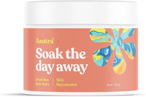 ASUTRA Dead Sea Bath Salts - Skin Rejuvenator with Grapefruit, Juniper & Cypress Oils | 16 oz