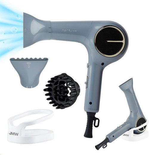 JMW Professional Salon Hair Dryer - 1600W Lightweight with Diffuser & Stand | Powerful, Low Noise, Cool Wind