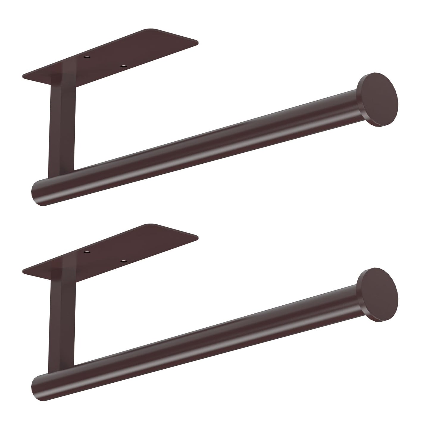 ASTOFLI Paper Towel Holder Under Cabinet No Drilling, Self Adhesive Paper Towel Holder Wall Mount for Kitchen Rack, Under Counter Napin Holder No Drill, 304 Stainless Steel Matte Black