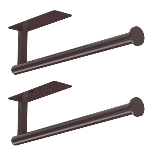 ASTOFLI Paper Towel Holder Under Cabinet No Drilling, Self Adhesive Paper Towel Holder Wall Mount for Kitchen Rack, Under Counter Napin Holder No Drill, 304 Stainless Steel Matte Black