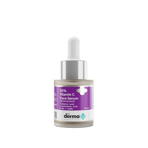 Derma Co 20% Vitamin C Face Serum - Lightweight, Non-Greasy Formula for All Skin Types | 0.68 Fl Oz/20ml
