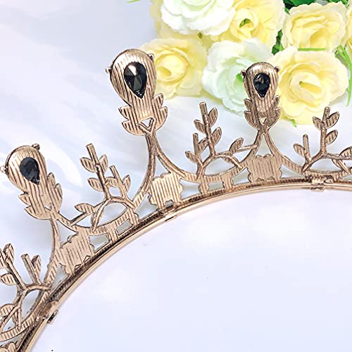 Baroque Tiara Baroque Vintage 1pc Baroque Crown Grace Women's Rhinestones Set Baroque Queen Baroque Black