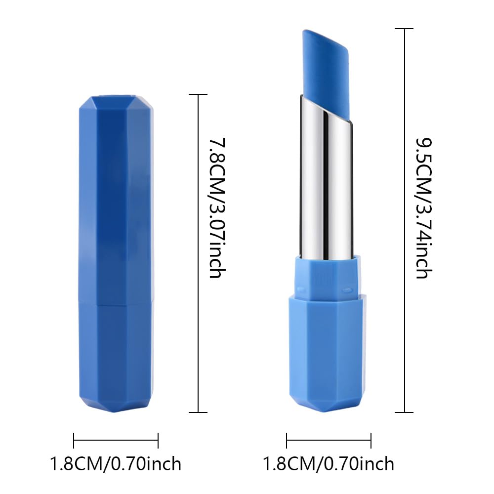 Skiennix Blue Lipstick Set - 3 Matte Cream Shades for Cosplay & Festival Makeup | Vegan Friendly