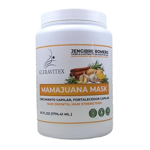 Kleravitex Mamajuana Hair Mask - Deep Conditioning Treatment with Ginger & Rosemary - 60 OZ Paraben & Sulfate Free for Dry, Damaged Hair Growth