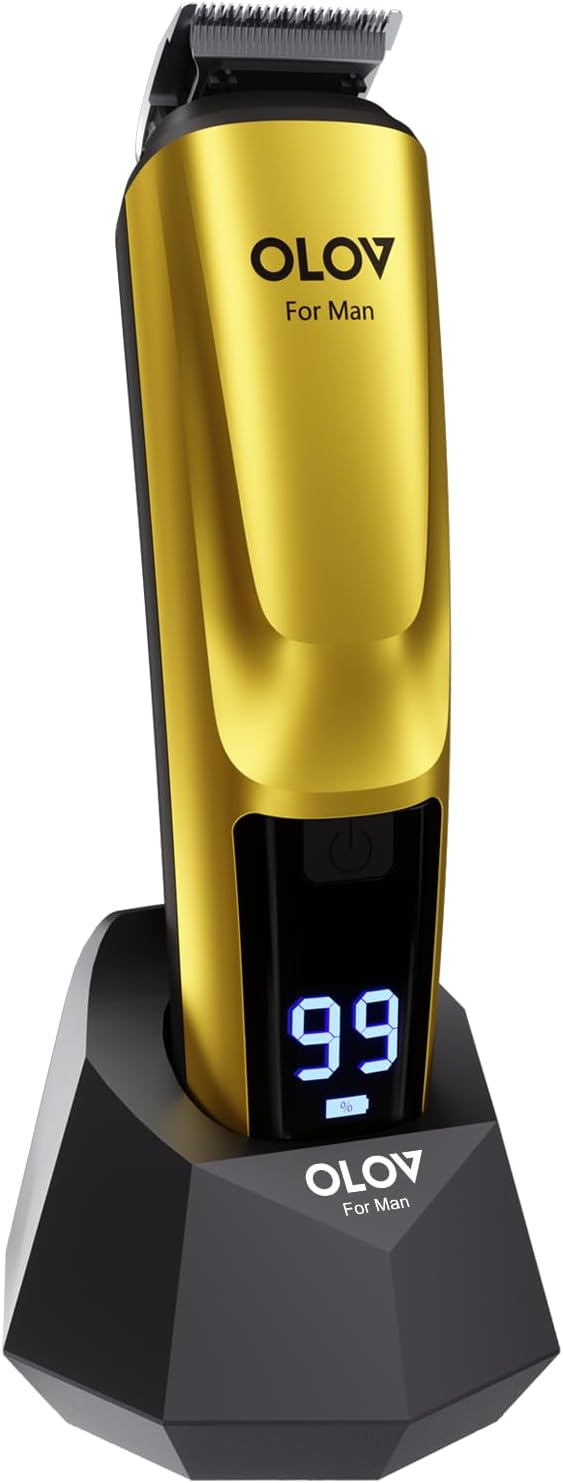 Skiennix Beard Trimmer - 21-Piece Men's Grooming Kit | Cordless Rechargeable Electric Razor in Gold