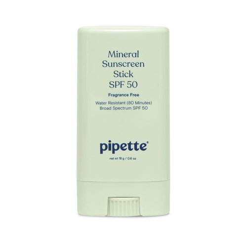 Pipette Baby Mineral Sunscreen Stick SPF 50 - Water-Resistant Zinc Oxide Formula | 0.6 oz Travel Size