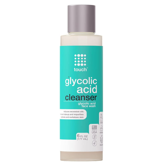 Skiennix 10% Glycolic Acid Face Wash - Exfoliating AHA Cleanser for Anti-Aging & Skin Texture - 6 oz.