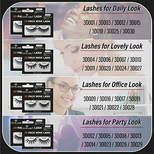 Cocohoney 3D Faux False Mink Eyelashes (5 pairs) - PARTY LOOK | 100% Hand Made | Cruelty Free | Reusable | Ultralight | Durable