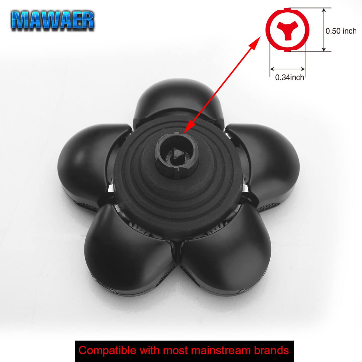 MAWAER 6 Blades Head Shaver Replacement Heads Compatible with Freedom Gold Shaver and Most Mainstream Brands Head Shaver Electric Shaver Electric Razor Replacement Head