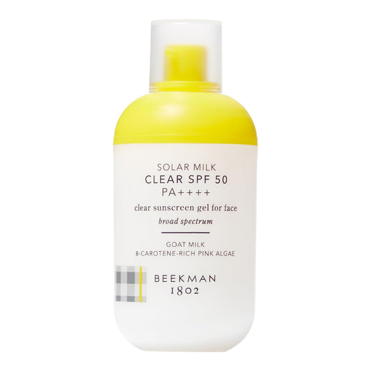 Beekman 1802 SPF 50 Face Sunscreen - 3-in-1 Weightless Clear Gel, Goat Milk Infused, 1.69 fl oz