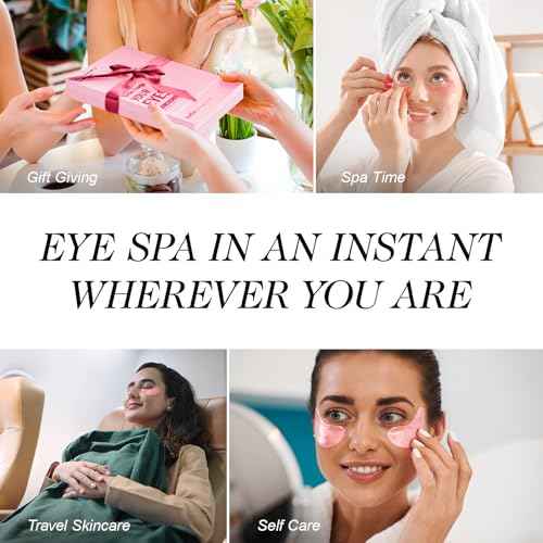 ZealSea Under Eye Patches for Puffy Eyes and Dark Circles, Collagen Under Eye Mask for Dark Circles and Puffiness, Travel Essentials, Eye Gel Pads for Spa Party, Self Care Gifts for Women, 20 Pairs