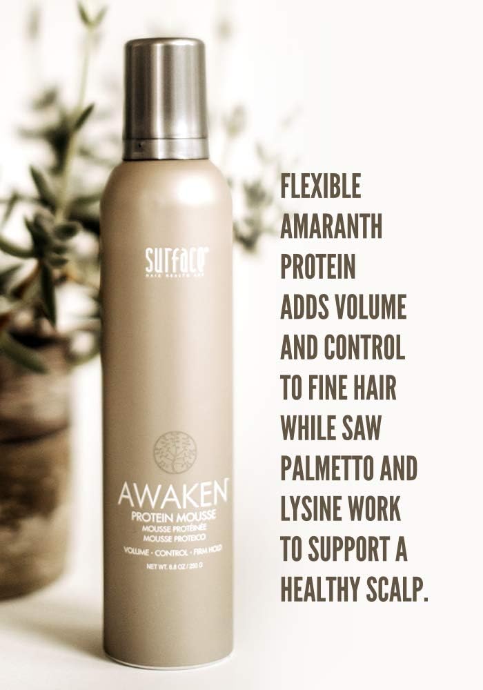 Surface Hair Awaken Mousse - Color Safe Volumizing Hair Mousse for Thickening | 8.8 oz, Sulfate-Free, Paraben-Free