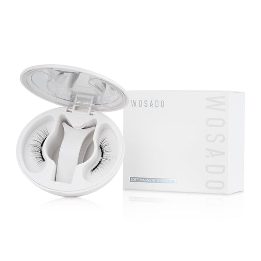 WOSADO Magnetic Eyelashes with Applicator Kit, No.1 Silky Black II, Reusable Magnetic Lashes without Eyeliner, Glue-free False Lashes, Waterproof, Lightweight, Suit for Natural Makeup