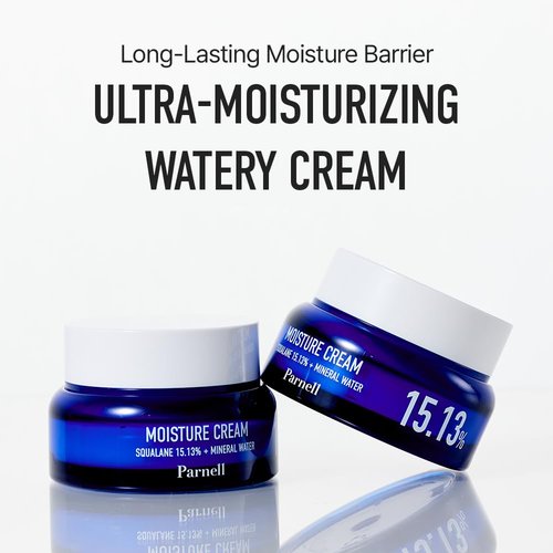 Parnell Squalane Moisture Cream - Deep Hydrating K-Beauty Face Moisturizer for Dry Skin | 1.69 fl. oz / 50ml