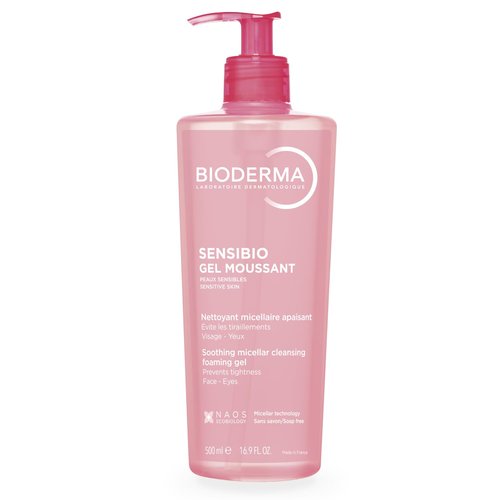 Bioderma Sensibio Foaming Gel - Gentle Face Cleanser for Sensitive Skin | 16.9 Fl Oz, Unscented
