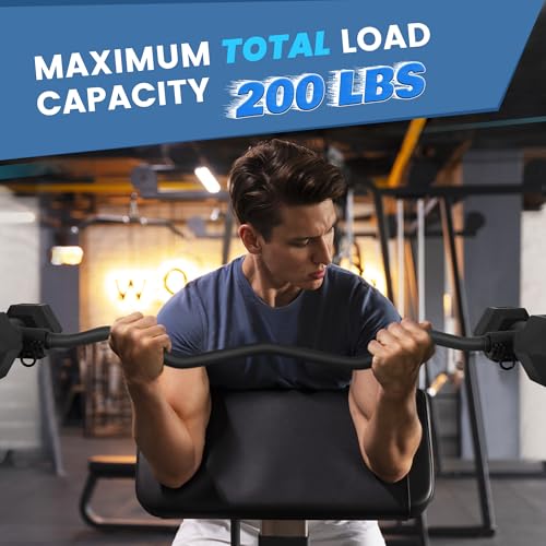 Dumbbell Converter, Convert Dumbbells to Curl Bar, Dumbbell Barbell Converter Bar, Balency EZ Curl Bar for Home Gym Workout, Adjustable Weight & Up to 200LB Capacity Weight Curl Bar for Weight Lifting