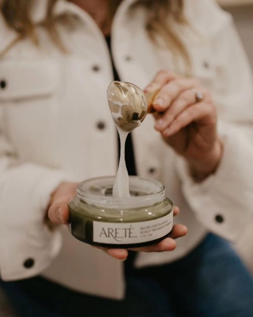 ARETÉ Micro-Exfoliating Scalp Scrub - Deep Conditioning Hair Mask with Bamboo Extract & Snow Mushroom | 5.3oz