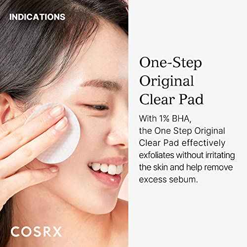 COSRX BHA Toner Pads, 70 Sheets, Exfoliating Pads for Dead Skin & Blackheads, Minimize Pores, Prevent Breakouts, Improve Skin Texture, Korean Skin Care