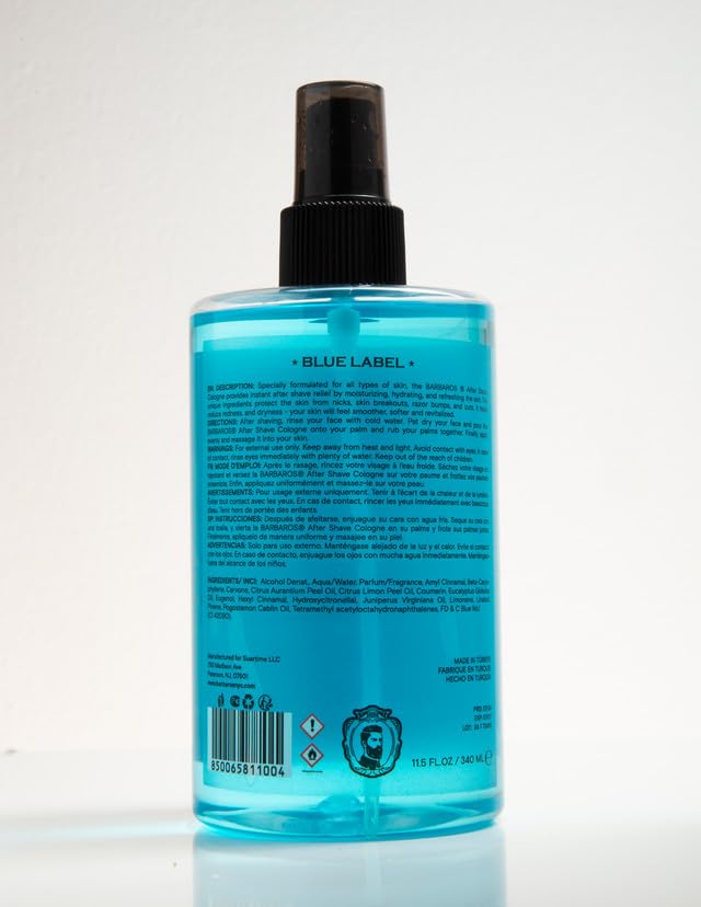 BARBAROS NYC Premium Men's Cologne - Moisturizing Aftershave Formula for Soft, Refreshing Skin | 11.5oz/340mL