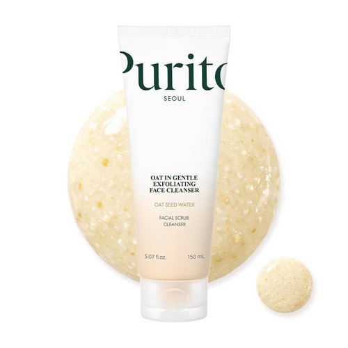 Purito Oat Exfoliating Facial Polish Cleanser - Hydrating Daily Face Wash with Gentle Scrub | Vegan 5.07 fl. oz.