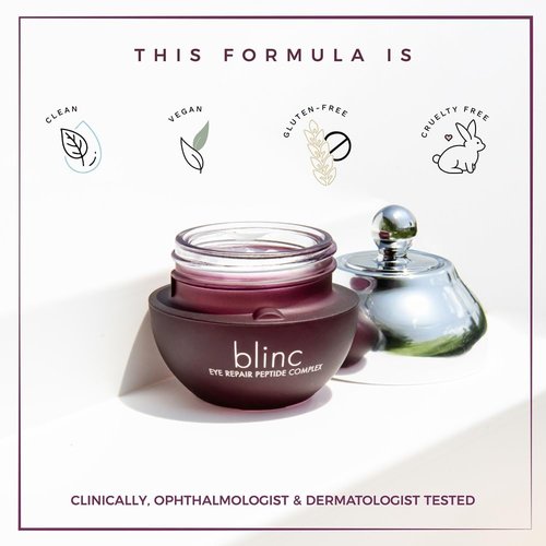 Blinc Eye Repair Peptide Complex - Vegan Anti-Aging Eye Cream | Reduces Fine Lines & Dark Circles | 15 g / 0.53 oz