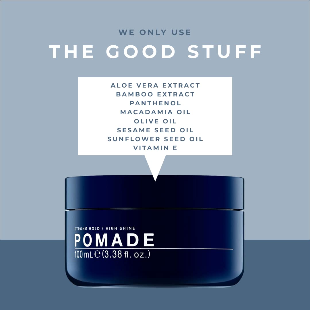 Skiennix Glossing Hair Pomade - Strong Hold & High Shine, Made in Italy | 3.38 Fl Oz