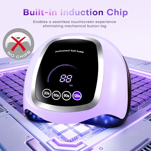 Gugusure UV LED Nail Lamp, Upgrade 180W Nail Dryer for Gel Polish with LCD Display, Auto Sensor and 4 Timer Settings, Professional Curing Lamp Light with 42 Beads for Salon and Home