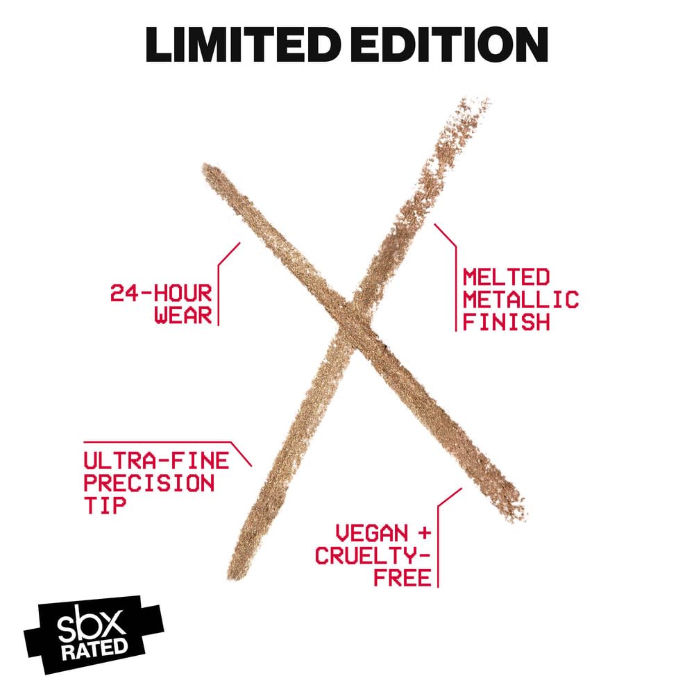 Smashbox Metal FX Eye Liner - Long-Lasting, Creamy Metallic Finish | Precision Tip for 24-Hour Smudge-Free Wear