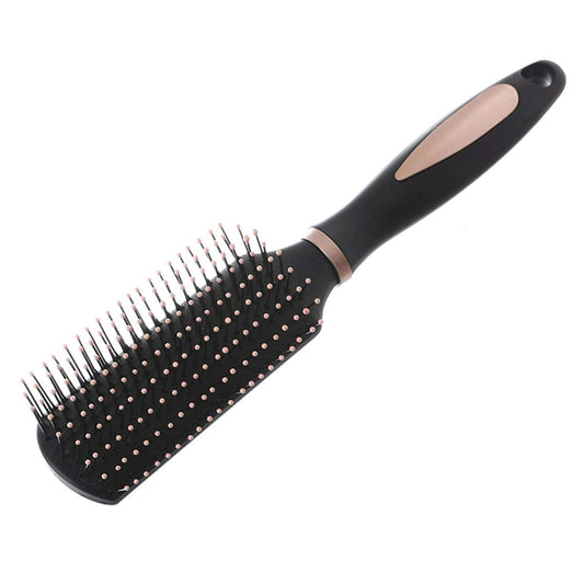 Skiennix Anti-Static Massage Hair Brush - Nylon Bristle Pins for All Hair Types | Rectangle Design
