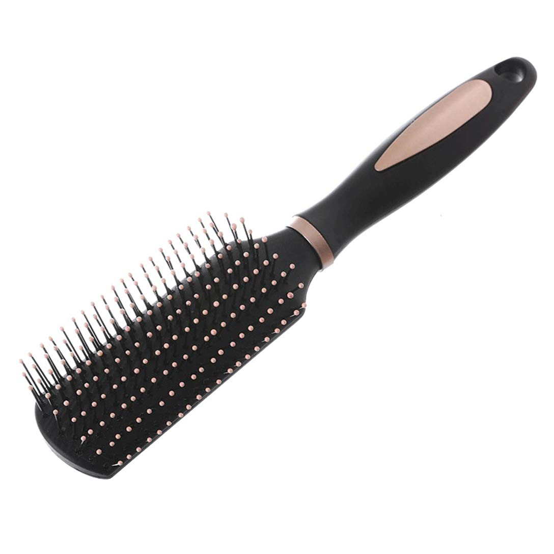 Skiennix Anti-Static Massage Hair Brush - Nylon Bristle Pins for All Hair Types | Rectangle Design