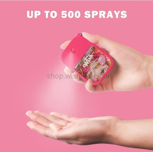 Wish Hand Sanitizer Spary Travel Size Spray 4-Piece 1.2 FL OZ (35ML) Each, Salted caramel, Coconut Cream, Dragonfruit, Golden Citrux, Hydrating and Moisturizing,(4 pack)