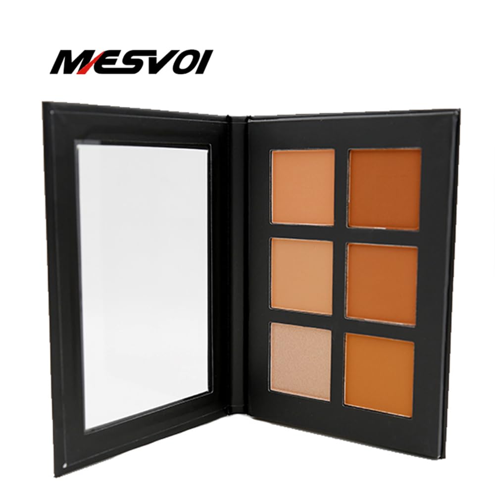 Skiennix 6 Color Contour Powder Kit - Dramatically Sculpt & Enhance Features | Deep Shade